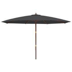 Parasol de jardin avec m&acirc;t en bois 400 x 273 cm noir 02_0008346