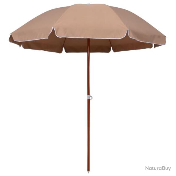 Parasol d'extrieur avec mt en acier 240 cm taupe 02_0008102