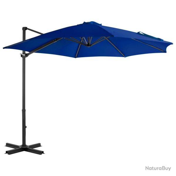 Parasol d�port� avec m�t en aluminium 300 cm bleu 02_0008491