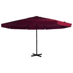 Parasol de jardin avec m&acirc;t en aluminium 500 cm bordeaux 02_0008107