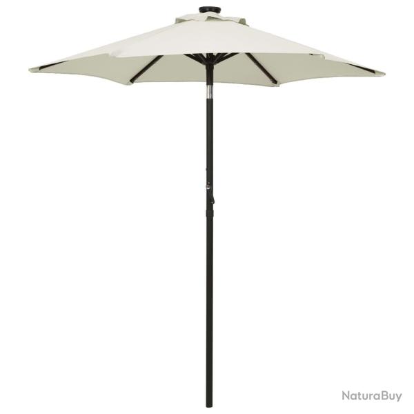Parasol avec lumi�res led 200 x 211 cm aluminium beige 02_0008093