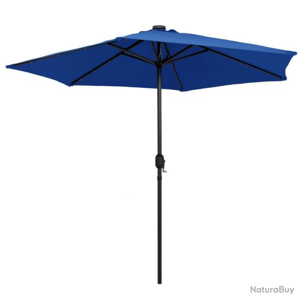 Parasol d'ext�rieur avec led et m�t en aluminium 270 cm bleu 02_0008076