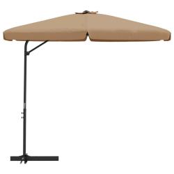 Parasol d'ext&eacute;rieur avec m&acirc;t en acier 300 cm taupe 02_0008193