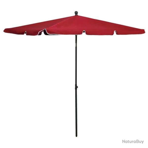 Parasol de jardin avec m�t 210 x 140 cm rouge bordeaux 02_0008327