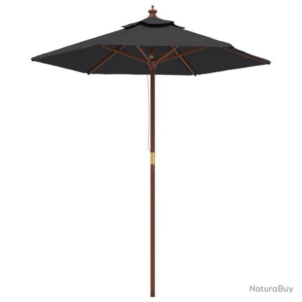 Parasol de jardin avec mt en bois 196 x 231 cm noir 02_0008342