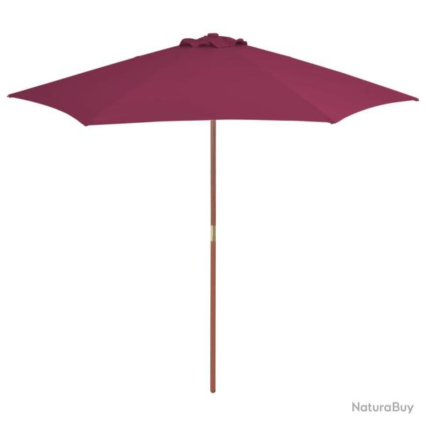 Parasol avec m�t en bois 270 cm bordeaux 02_0008114