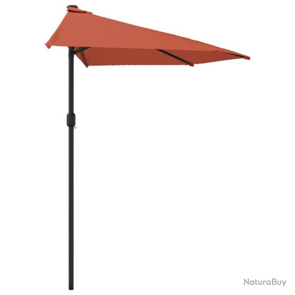 Parasol de balcon et m�t en aluminium 270 x 135 x 245 cm orange 02_0008312