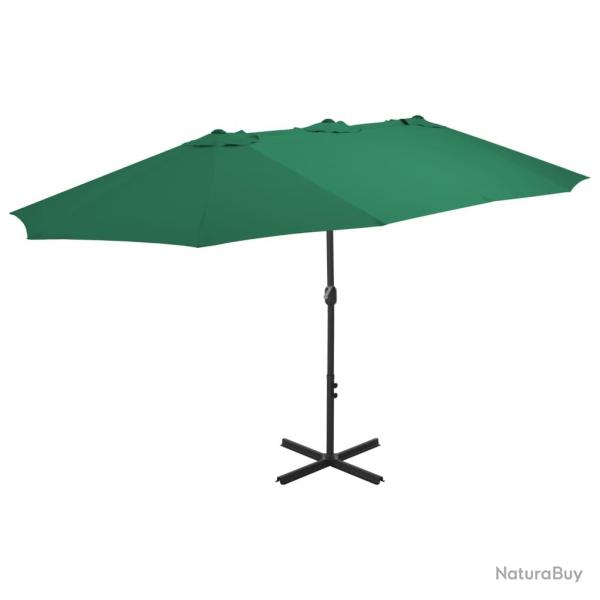 Parasol d'extrieur et mt en aluminium 460 x 270 cm vert 02_0008293