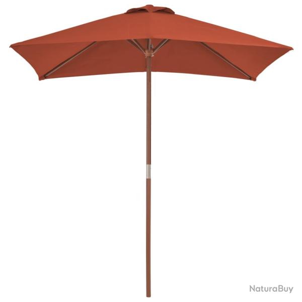 Parasol d'ext�rieur avec m�t en bois 150 x 200 cm orange 02_0008243