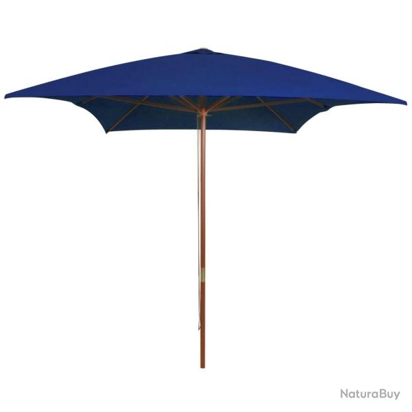 Parasol d'ext�rieur avec m�t en bois 200 x 300 cm bleu 02_0008255