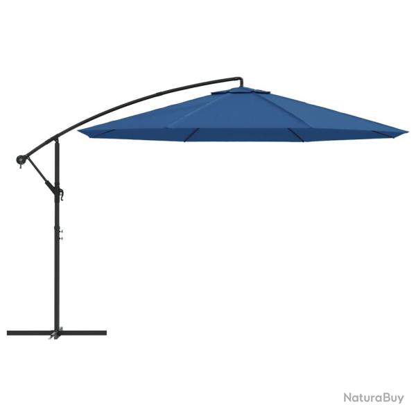 Parasol d�port� avec m�t en aluminium 350 cm bleu 02_0008481