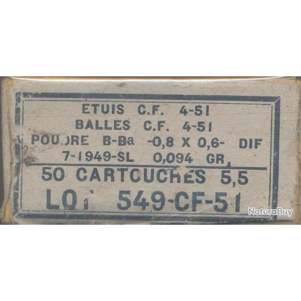 (5944)PORT OFFERT ! Vieille BOITE 22 LR pour collection pleine et compl�te sous protection plastique