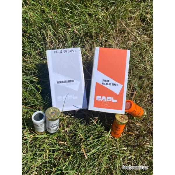 PACK DEFENSE ! SAPL 1 boite mini carablanc + 1 boite fun tir cal 12/50 20 unit�s