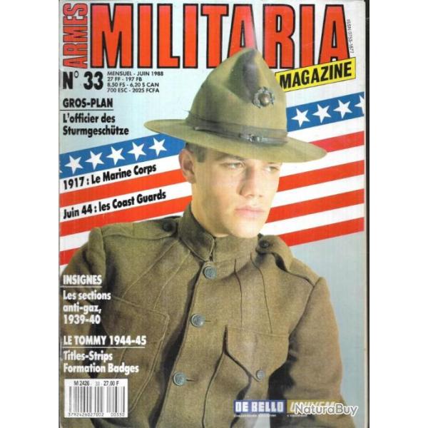 Militaria Magazine 33 �puis� �diteur ,garand m1 2, dodge story 5, marines en france 17-19 ,