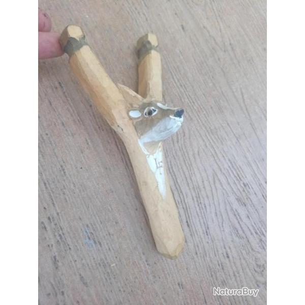 RARE  MANCHE  DE  FRONDE  TOUT  ARTISANAL   .  BELLE  PIECE  .