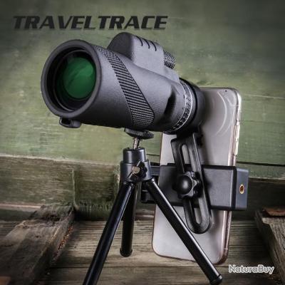Télescope monoculaire, 40x60 ,Trépied et Adaptateur Universel Tous