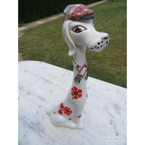 VINTAGE - S�rie la belle et le clochard - Bouteille de Liqueur ancienne marque Garnier mod�le chien