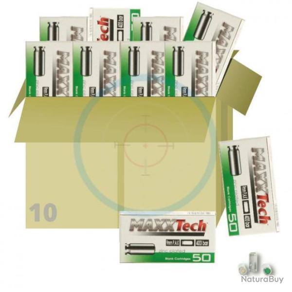 1000 Balles 9mm � Blanc Maxxtech pour Pistolets