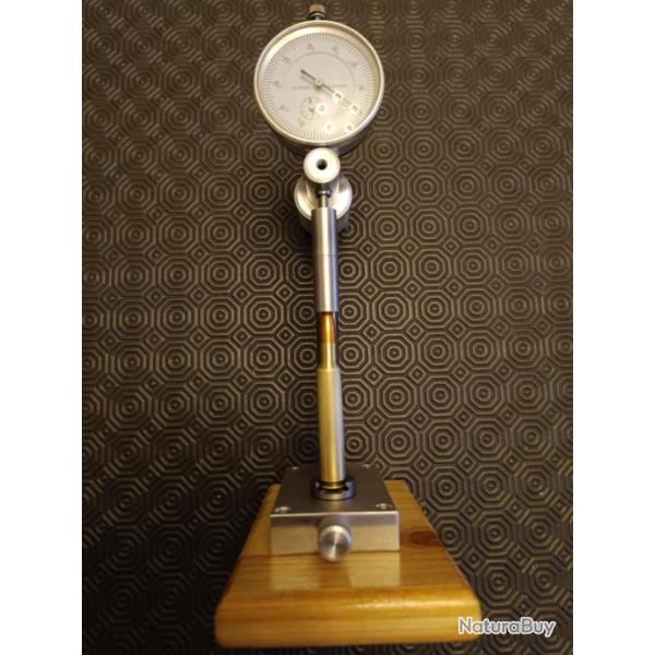 Station  mesure enfoncement ogive et recalibrage douille