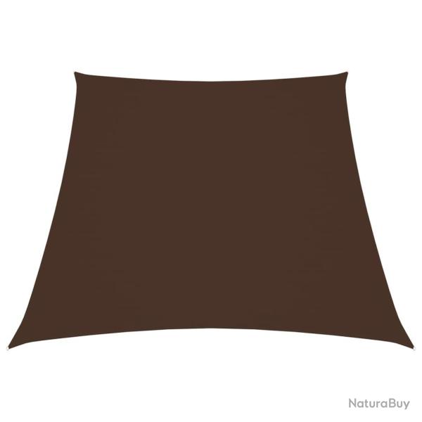 Voile toile d'ombrage parasol tissu oxford trapze 2/4 x 3 m marron 02_0009752