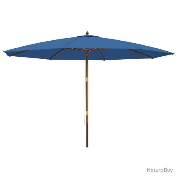 Parasol de jardin avec m�t en bois 400 x 273 cm bleu 02_0008341