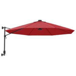Parasol mural avec led 290 cm rouge 02_0008680