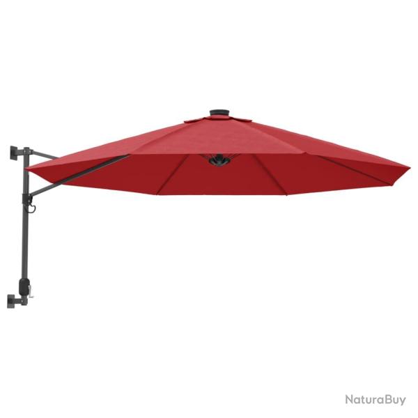 Parasol mural avec led 290 cm rouge 02_0008680