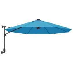 Parasol mural avec led 290 cm bleu 02_0008678