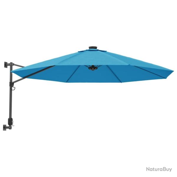 Parasol mural avec led 290 cm bleu 02_0008678