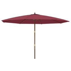 Parasol de jardin avec m&acirc;t en bois 400 x 273 cm rouge bordeaux 02_0008351