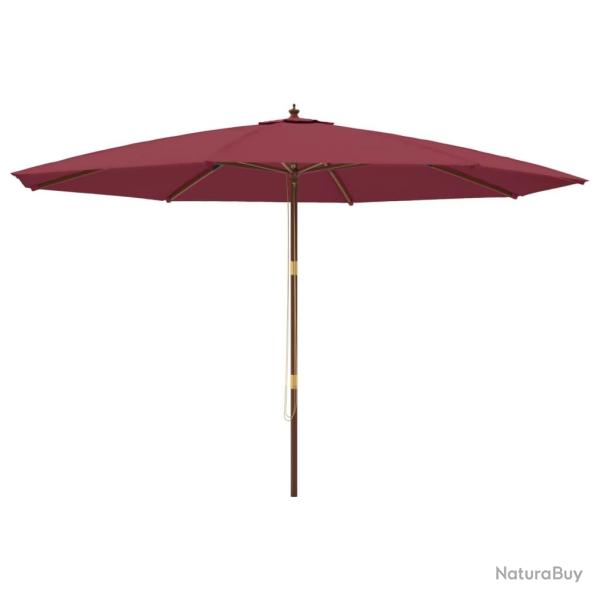 Parasol de jardin avec mt en bois 400 x 273 cm rouge bordeaux 02_0008351