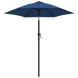 Parasol d'ext&eacute;rieur 200 x 211 cm aluminium bleu 02_0008147