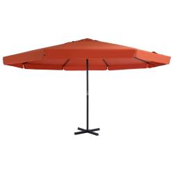 Parasol d'ext&eacute;rieur avec m&acirc;t en aluminium 500 cm orange 02_0008108