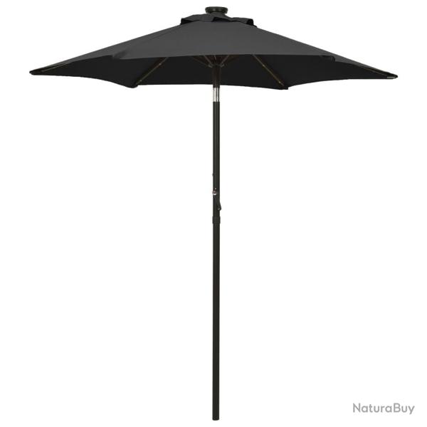 Parasol avec lumi�res led 200 x 211 cm aluminium noir 02_0008091