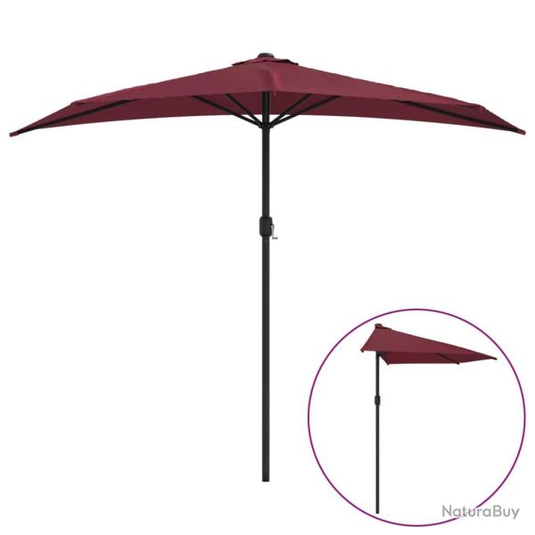 Parasol de balcon m�t en aluminium 270 x 135 x 245 cm demi bordeaux 02_0008314