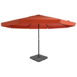 Parasol XXL avec base portable diam&egrave;tre 5 m terre cuite 02_0008060