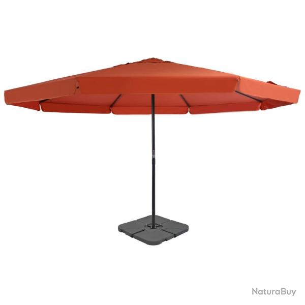 Parasol XXL avec base portable diam�tre 5 m terre cuite 02_0008060