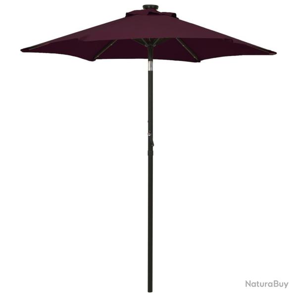 Parasol avec lumi�res led 200 x 211 cm aluminium rouge bordeaux 02_0008092