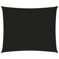 Voile toile d'ombrage parasol tissu oxford rectangulaire 3,5 x 4,5 m noir 02_0009645