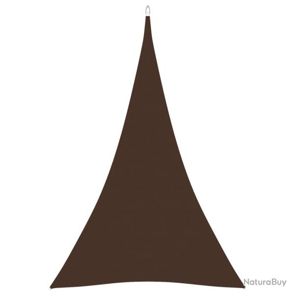 Voile toile d'ombrage parasol tissu oxford triangulaire 4 x 5 x 5 m marron 02_0009892