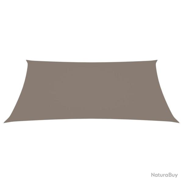 Voile toile d'ombrage parasol tissu oxford rectangulaire 6 x 7 m taupe 02_0009740
