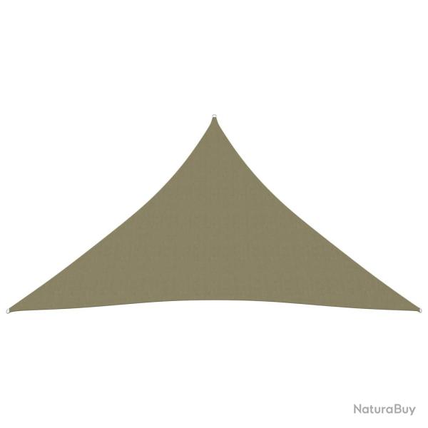 Voile toile d'ombrage parasol tissu oxford triangulaire 4 x 5 x 5 m beige 02_0009887