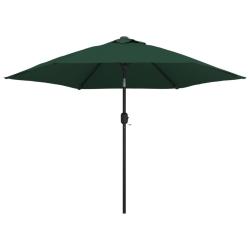 Parasol d'ext&eacute;rieur avec poteau en acier 3 m vert 02_0008735