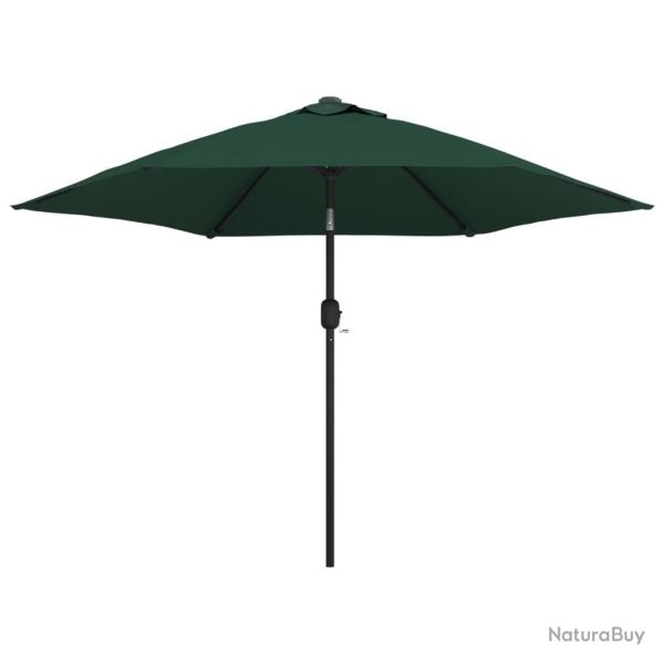 Parasol d'ext�rieur avec poteau en acier 3 m vert 02_0008735