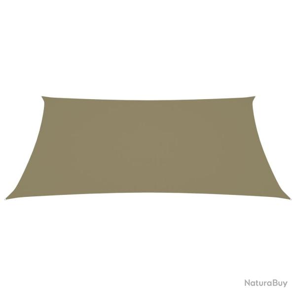 Voile toile d'ombrage parasol tissu oxford rectangulaire 5 x 7 m beige 02_0009721