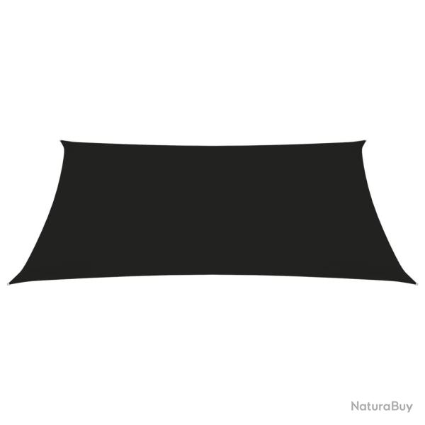 Voile toile d'ombrage parasol tissu oxford rectangulaire 3,5 x 5 m noir 02_0009656