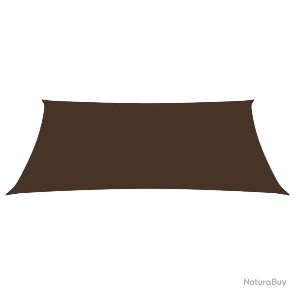 Voile toile d'ombrage parasol tissu oxford rectangulaire 2 x 4,5 m marron 02_0009622
