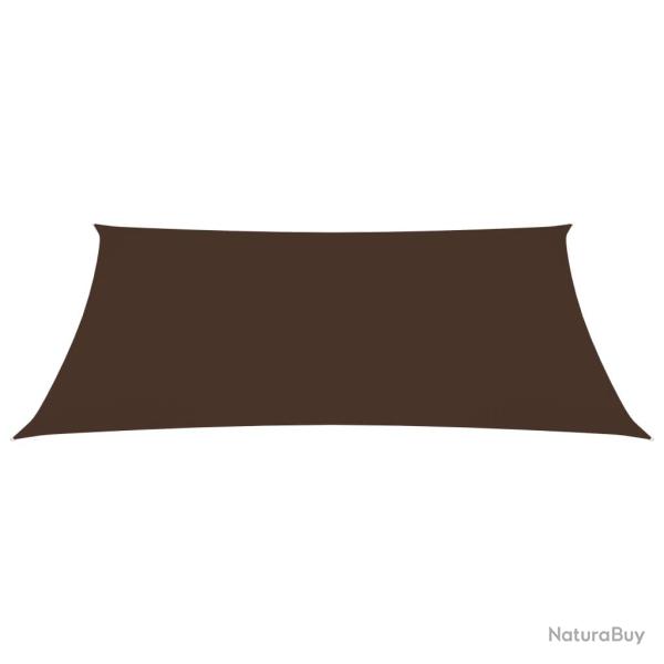Voile toile d'ombrage parasol tissu oxford rectangulaire 3,5 x 4,5 m marron 02_0009644