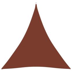 Voile toile d'ombrage parasol tissu oxford triangulaire 4,5 x 4,5 x 4,5 m marron 02_0009851