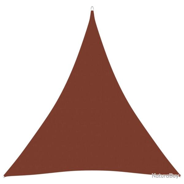Voile toile d'ombrage parasol tissu oxford triangulaire 4,5 x 4,5 x 4,5 m marron 02_0009851